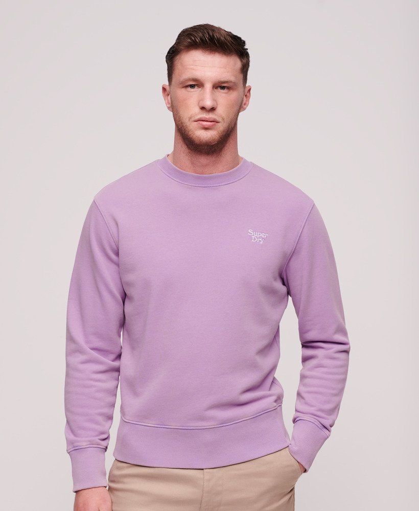 vintage gewassen sweatshirt in lavendelpaars