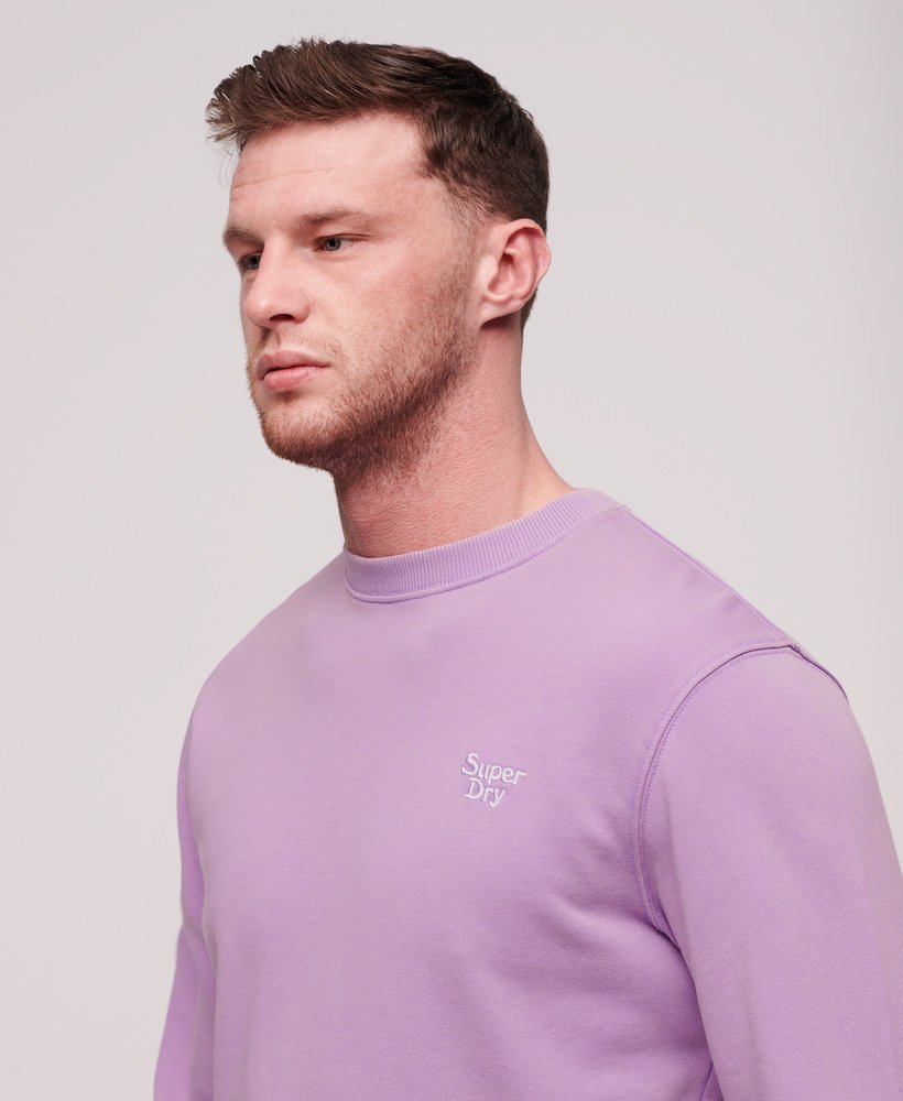 vintage gewassen sweatshirt in lavendelpaars