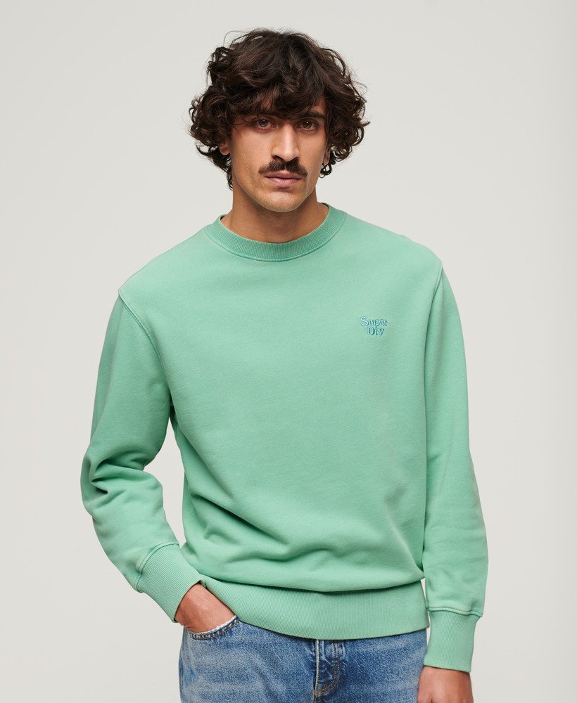 vintage gewassen sweatshirt in lagune-aqua