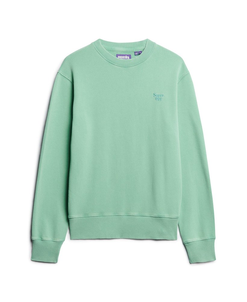 vintage gewassen sweatshirt in lagune-aqua