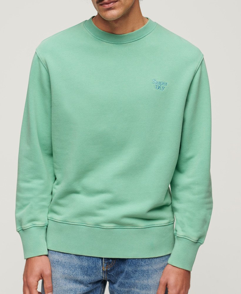 vintage gewassen sweatshirt in lagune-aqua