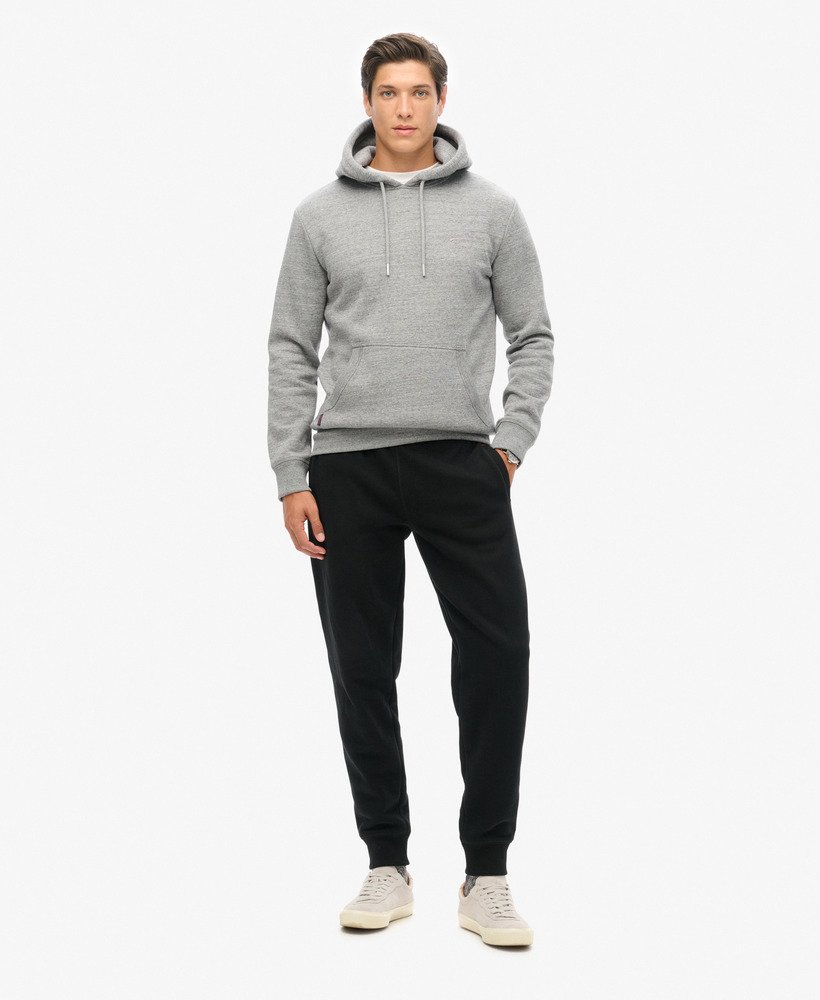 essential logo hoodie in donkergrijs gemêleerd