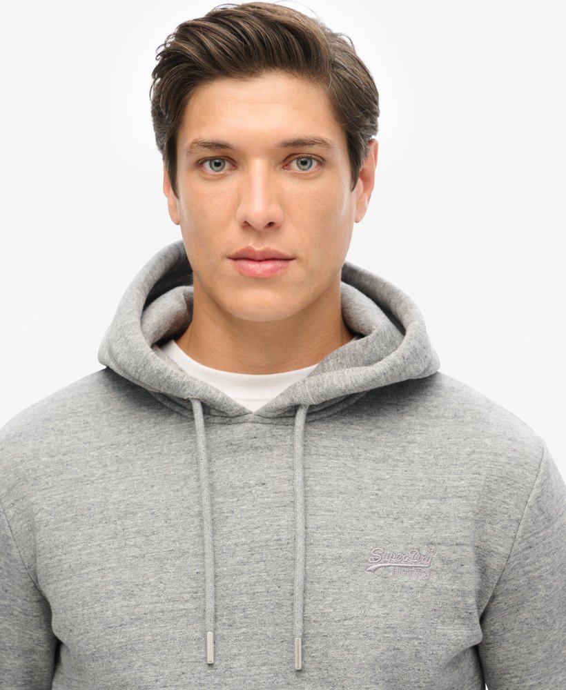 essential logo hoodie in donkergrijs gemêleerd
