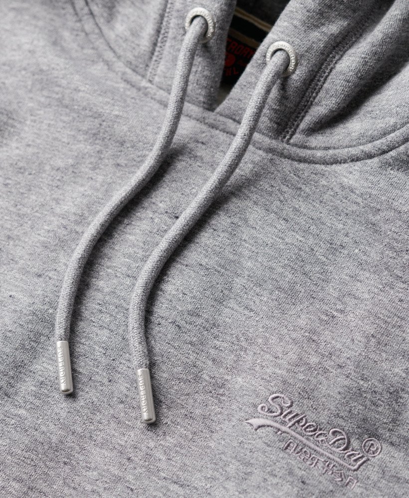 essential logo hoodie in donkergrijs gemêleerd