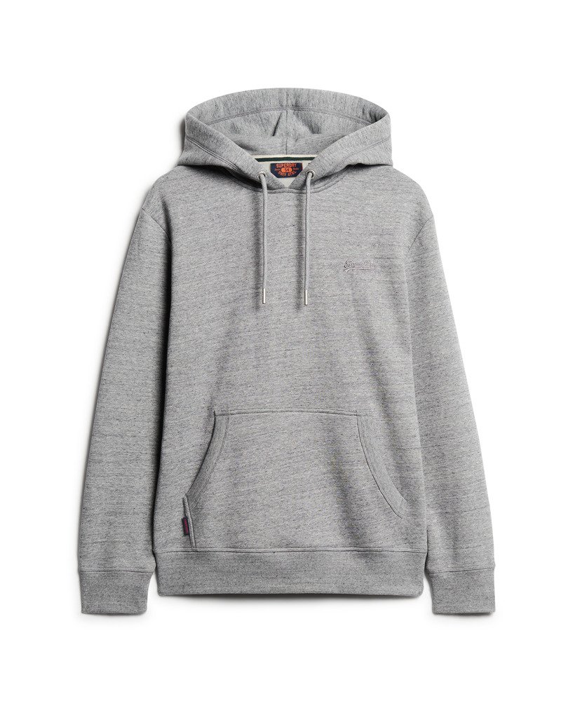 essential logo hoodie in donkergrijs gemêleerd