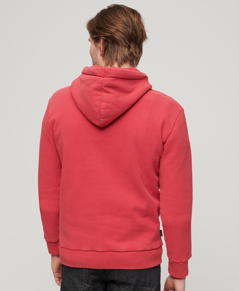 benzine werkkleding grafische hoodie in frisdrankrood