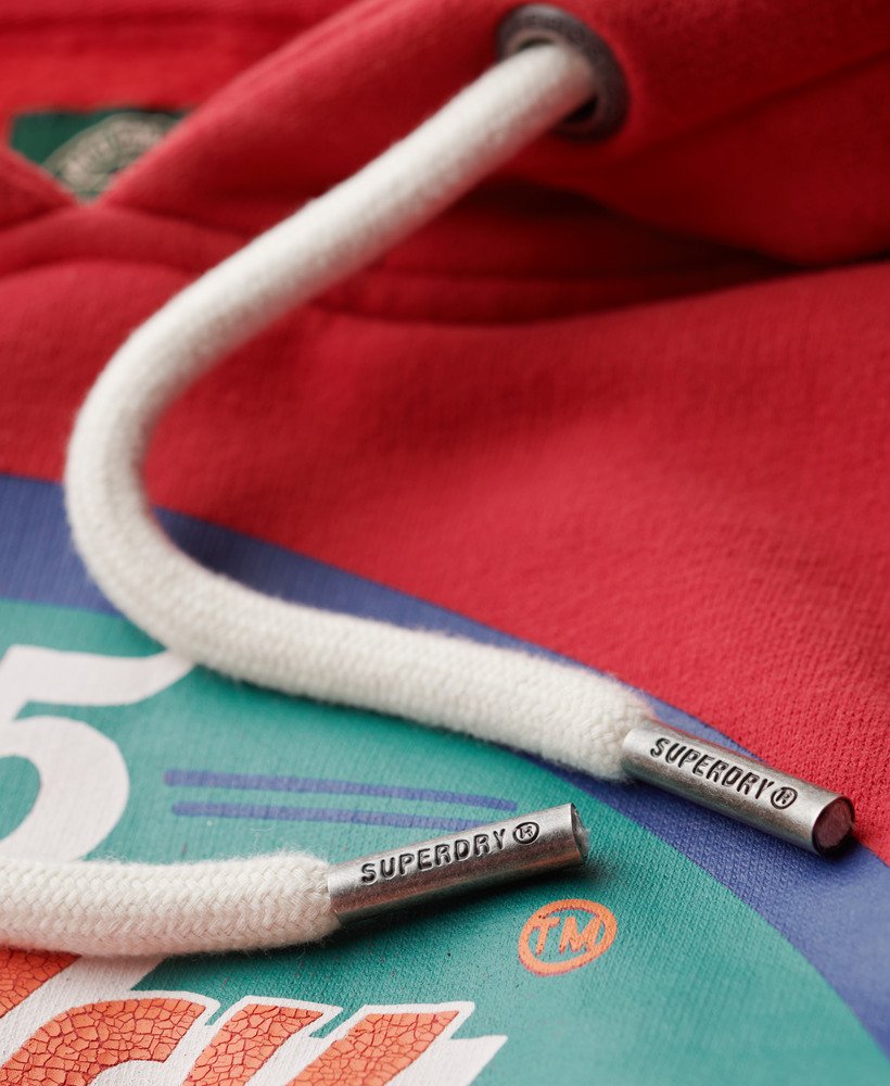 benzine werkkleding grafische hoodie in frisdrankrood