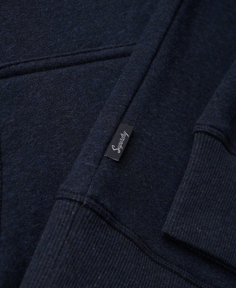 hoodie met reliëf vintage logo in surplus blauwzwart met gritprint