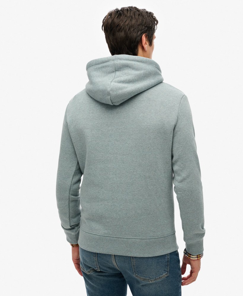 core logo classic hoodie in coastal blue grit