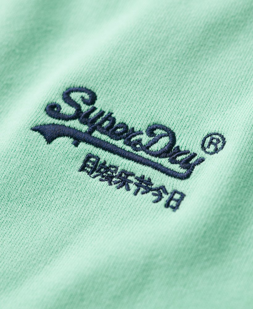 essential logo crew sweatshirt in spearmint light green