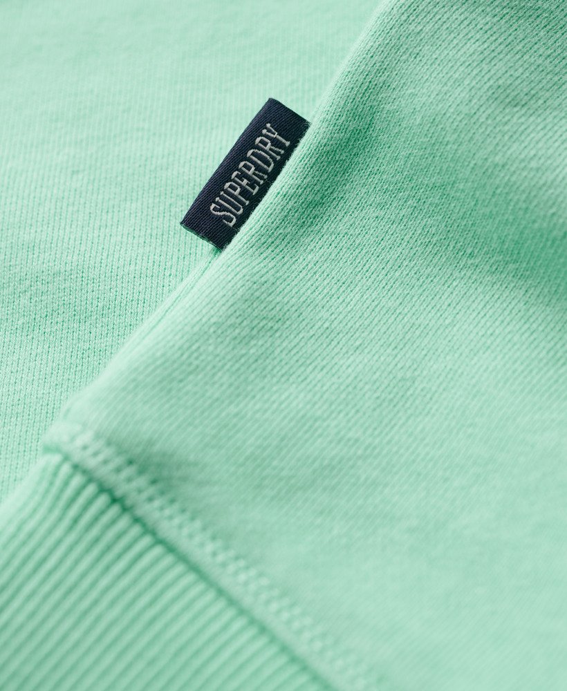 essential logo crew sweatshirt in spearmint light green