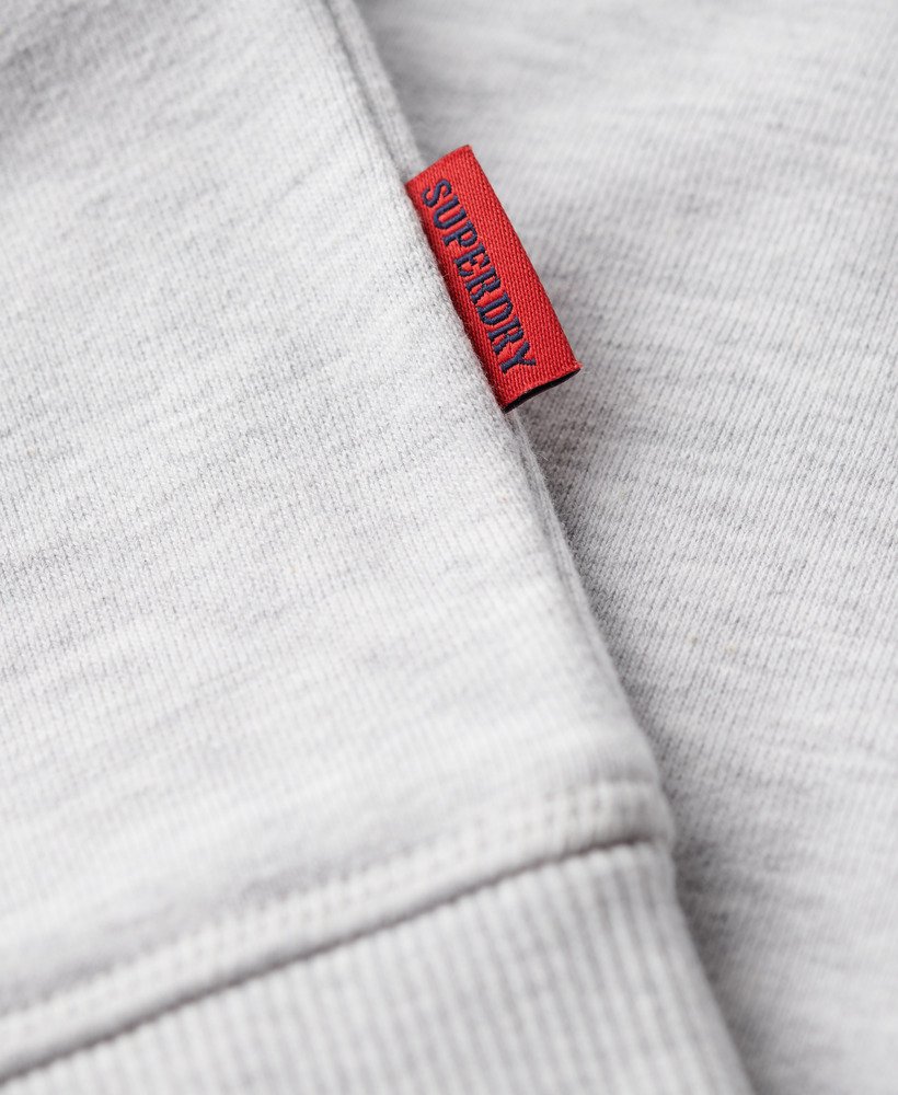 essential logo crew sweatshirt in glacier grey marl