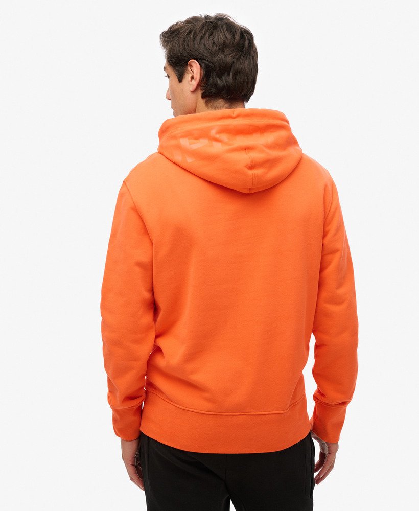 sportswear logo loose fit hoodie in flame orange