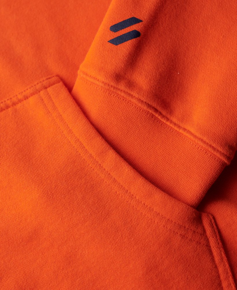 sportswear logo loose fit hoodie in flame orange