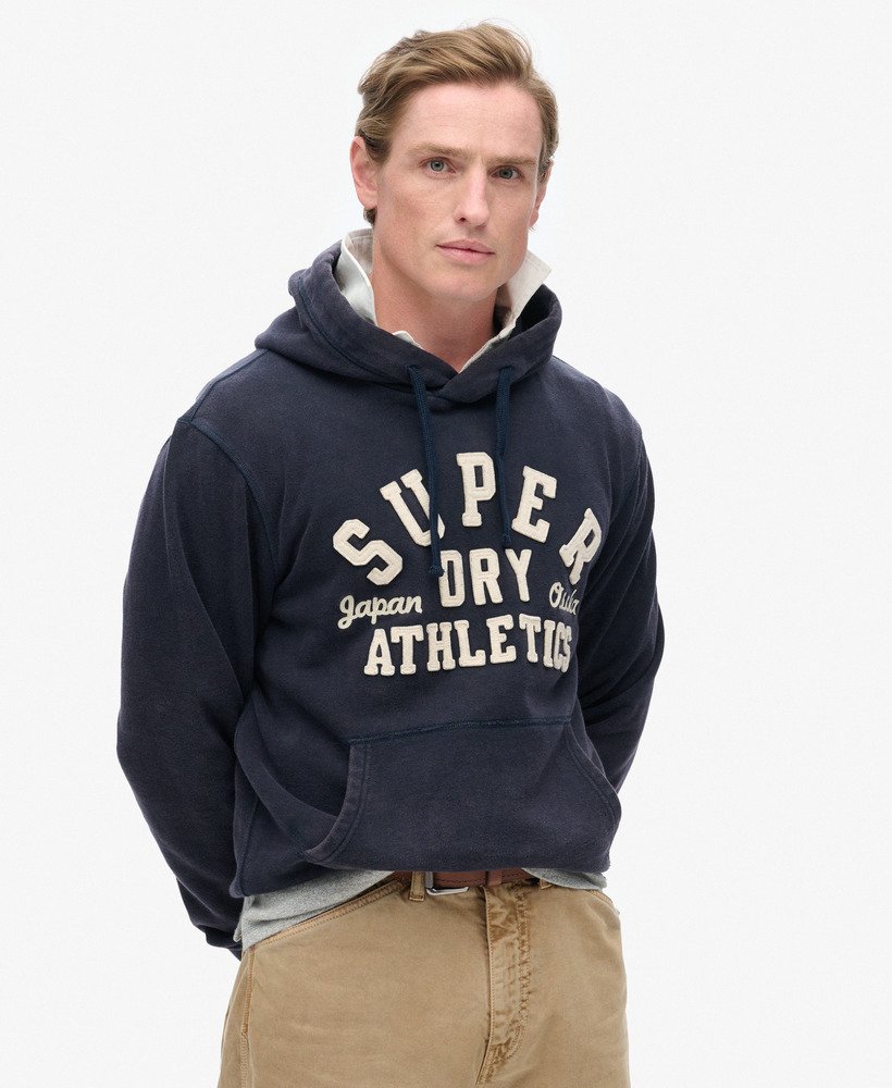 vintage sportieve hoodie in eclipse navy