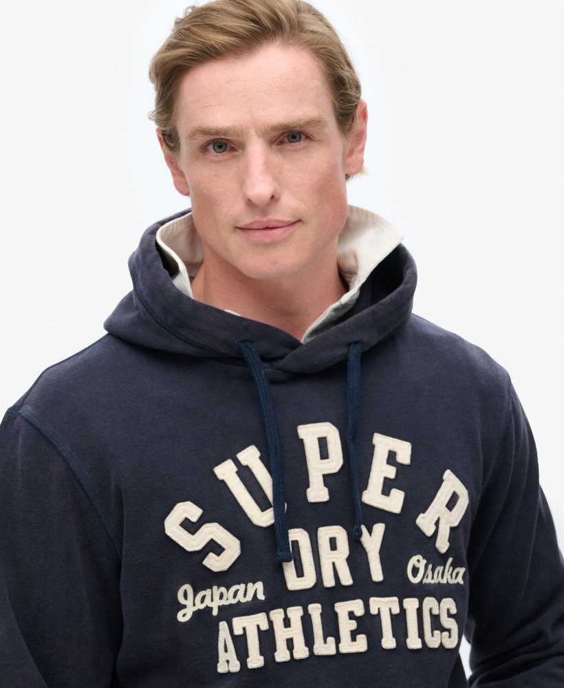 vintage sportieve hoodie in eclipse navy