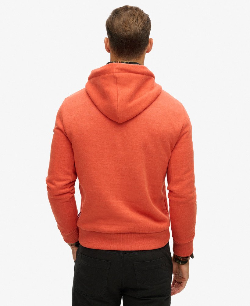 hoodie met grafische print van great outdoors in roestbruin gemêleerde kleur.