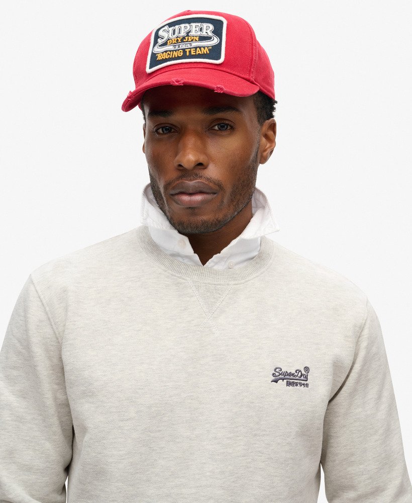 essential logo crew sweatshirt in glacier grey marl