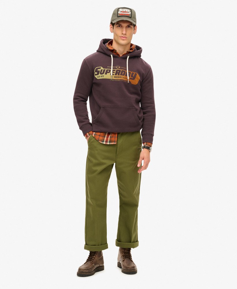hoodie met fluweelzachte vervaagde print in winterse bessenpaars