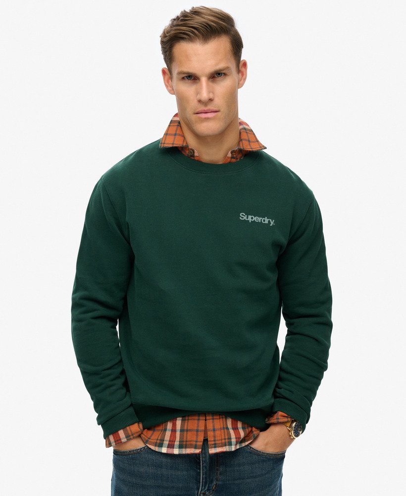 core logo city loose crew sweatshirt in emailgroen