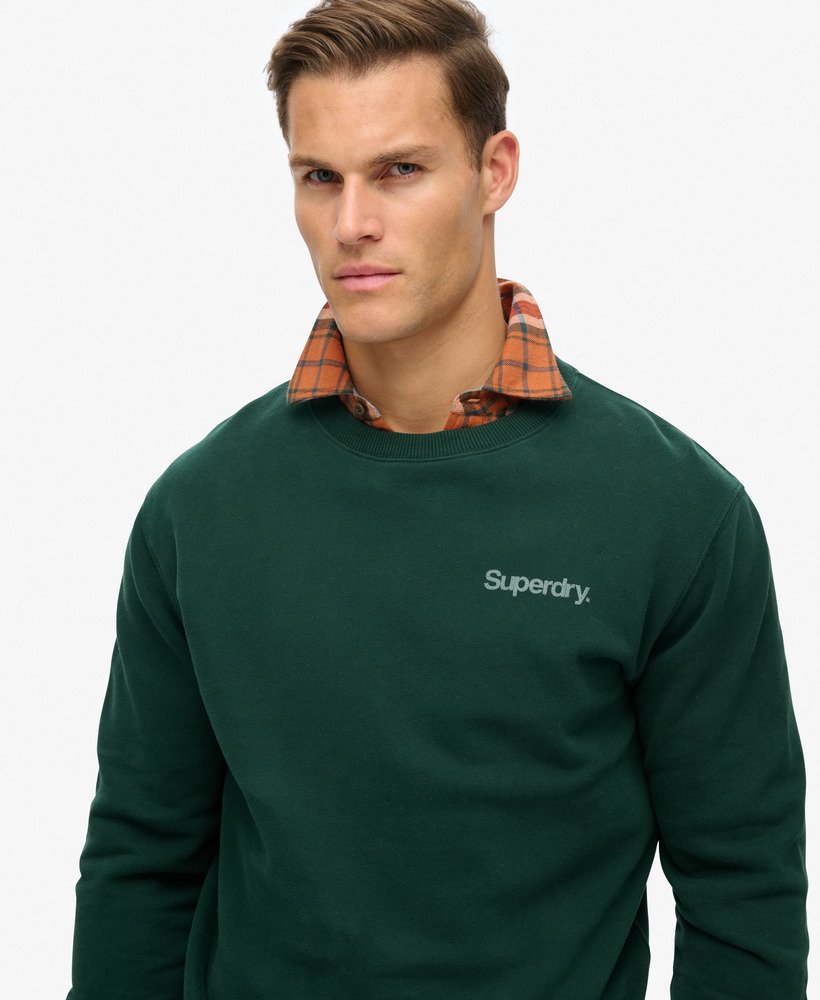 core logo city loose crew sweatshirt in emailgroen