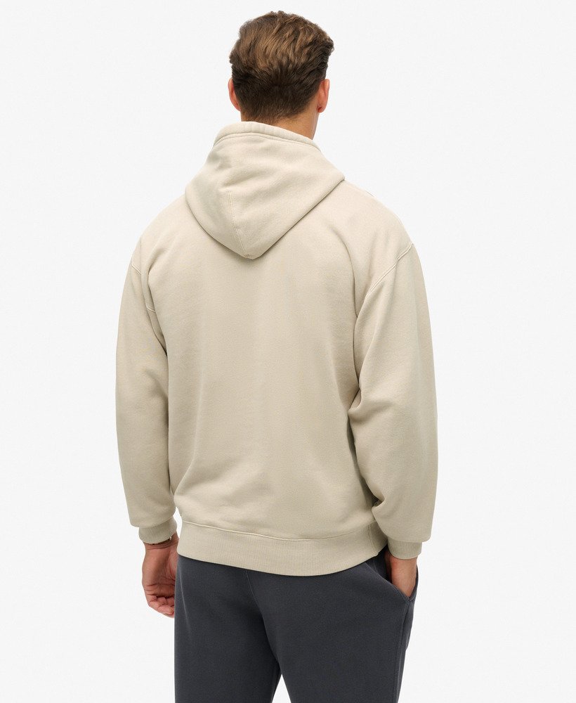 hoodie met micrologo en losse pasvorm in chateau gray