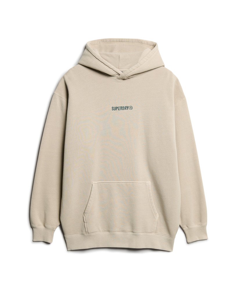 hoodie met micrologo en losse pasvorm in chateau gray