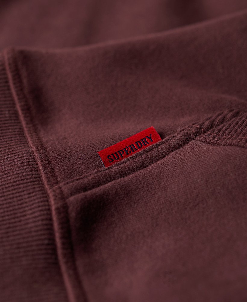 essential logo hoodie in diep bordeauxrood