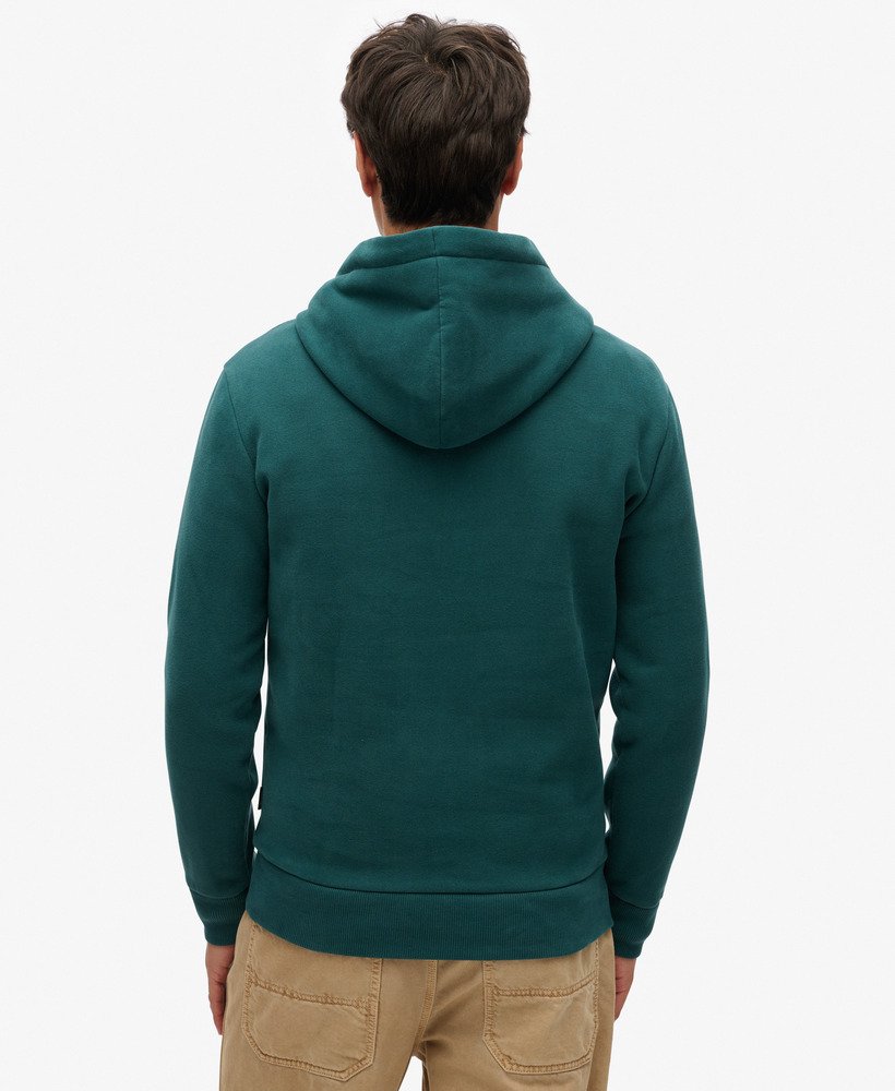 hoodie met reliëfprint in furnace green