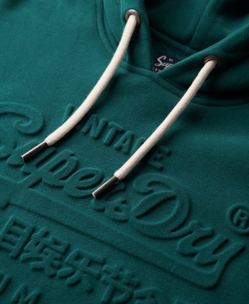 hoodie met reliëfprint in furnace green