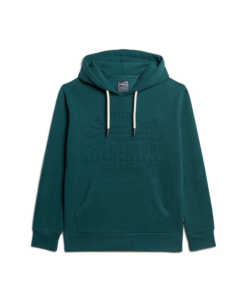 hoodie met reliëfprint in furnace green