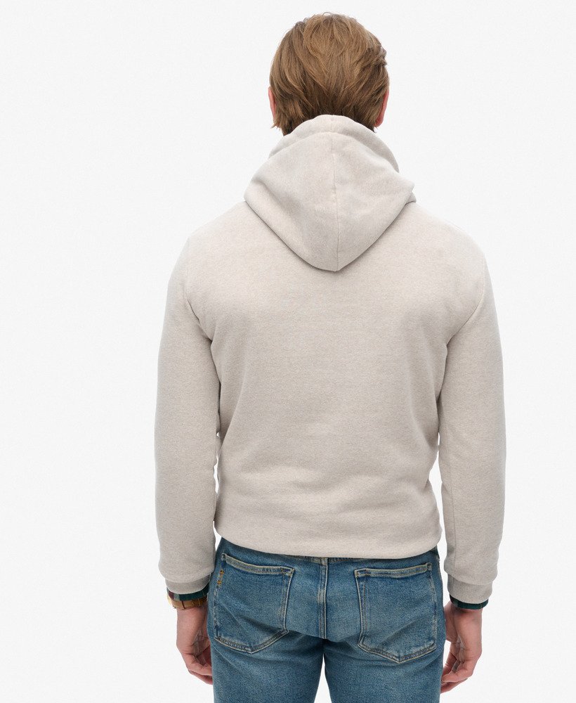 outdoor graphic hoodie in lavin beige marl
