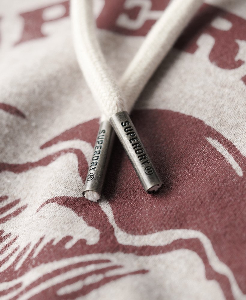 outdoor graphic hoodie in lavin beige marl