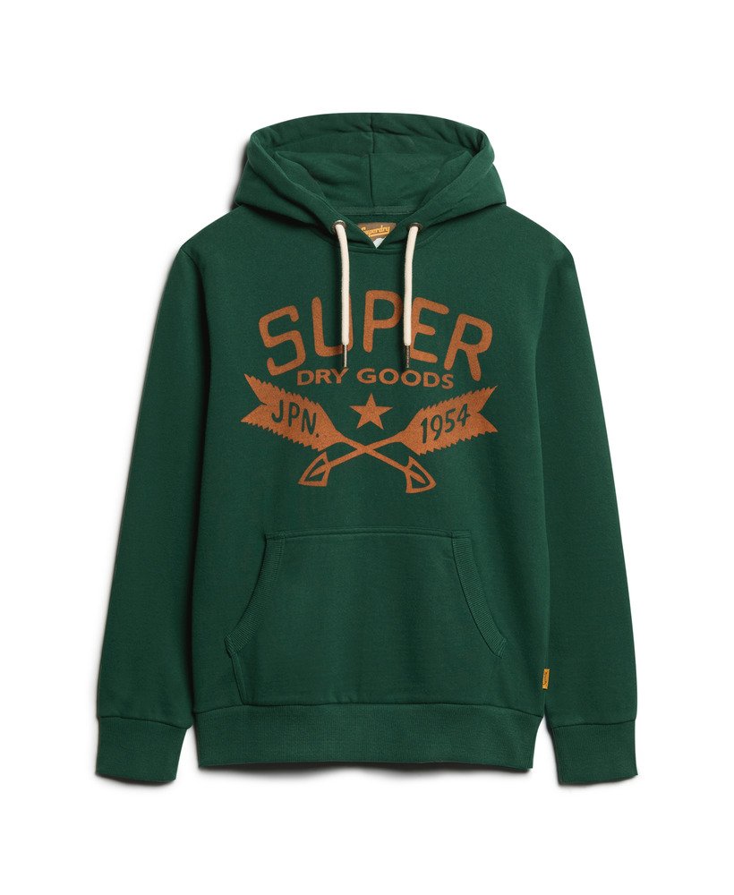 outdoor grafische hoodie in bengreen marl