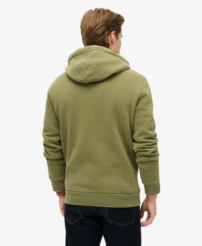 hoodie met tokyo vintage logo in zacht mosgroen.