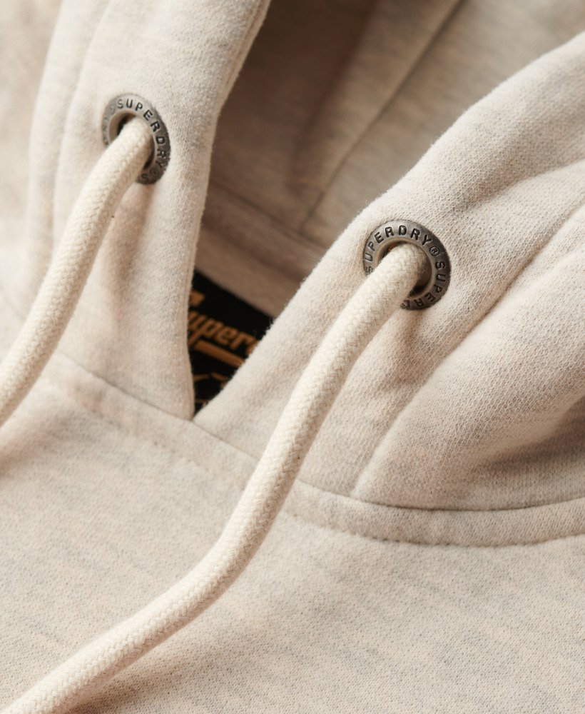 hoodie met grafische strepen voor buiten in havermoutgrijs gemêleerd