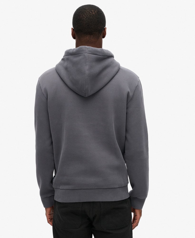 new york vintage logo graphic hoodie in noho navy