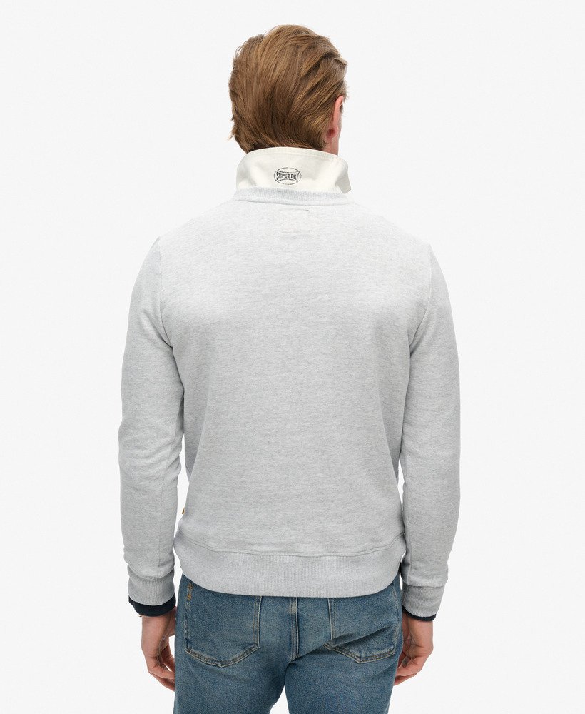 outdoors graphic crew sweatshirt in flake grey marl