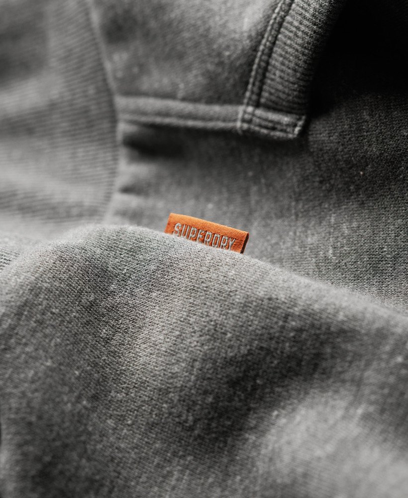 neon vintage logo graphic zip hoodie in storm grey heather