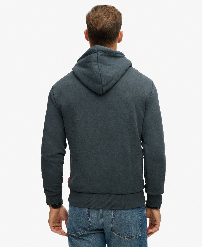 duo vintage logo hoodie in gitzwart