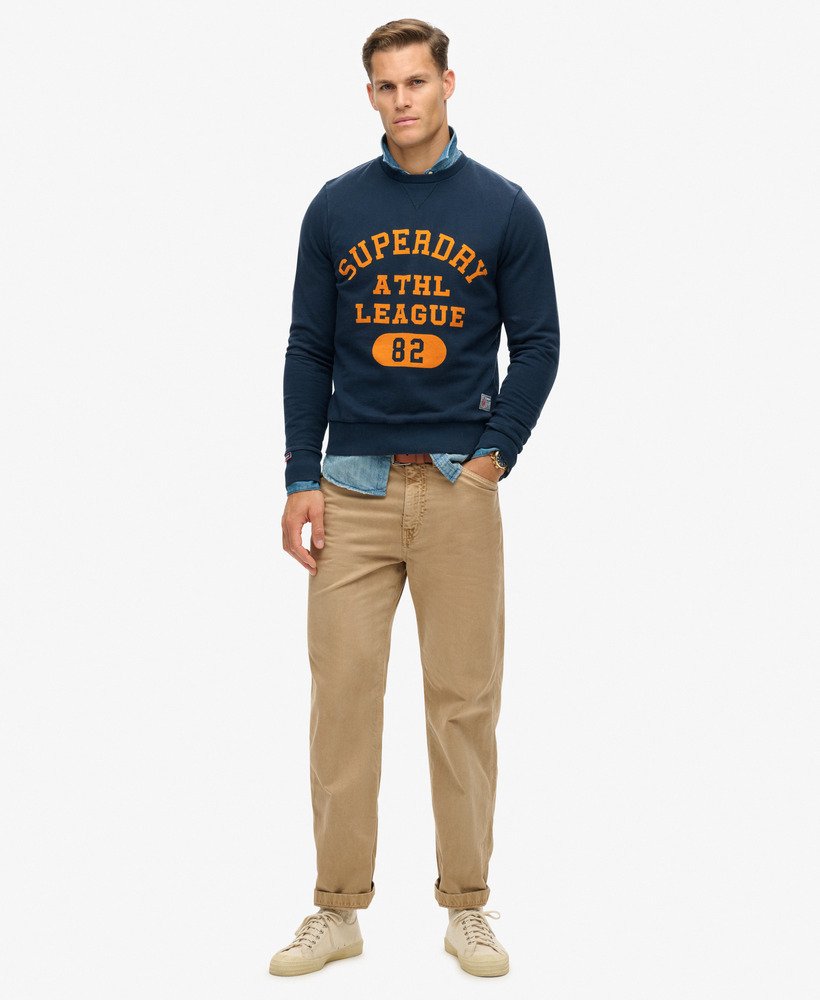 sportieve bedrukte sweater in eclipse navy