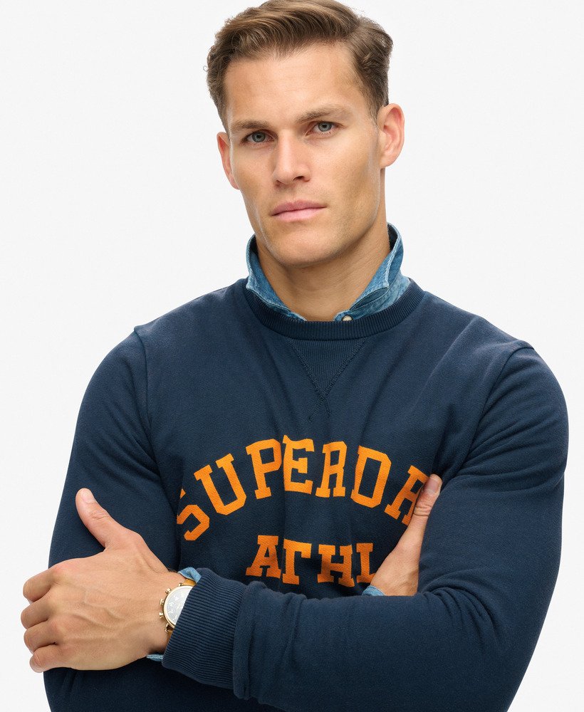 sportieve bedrukte sweater in eclipse navy
