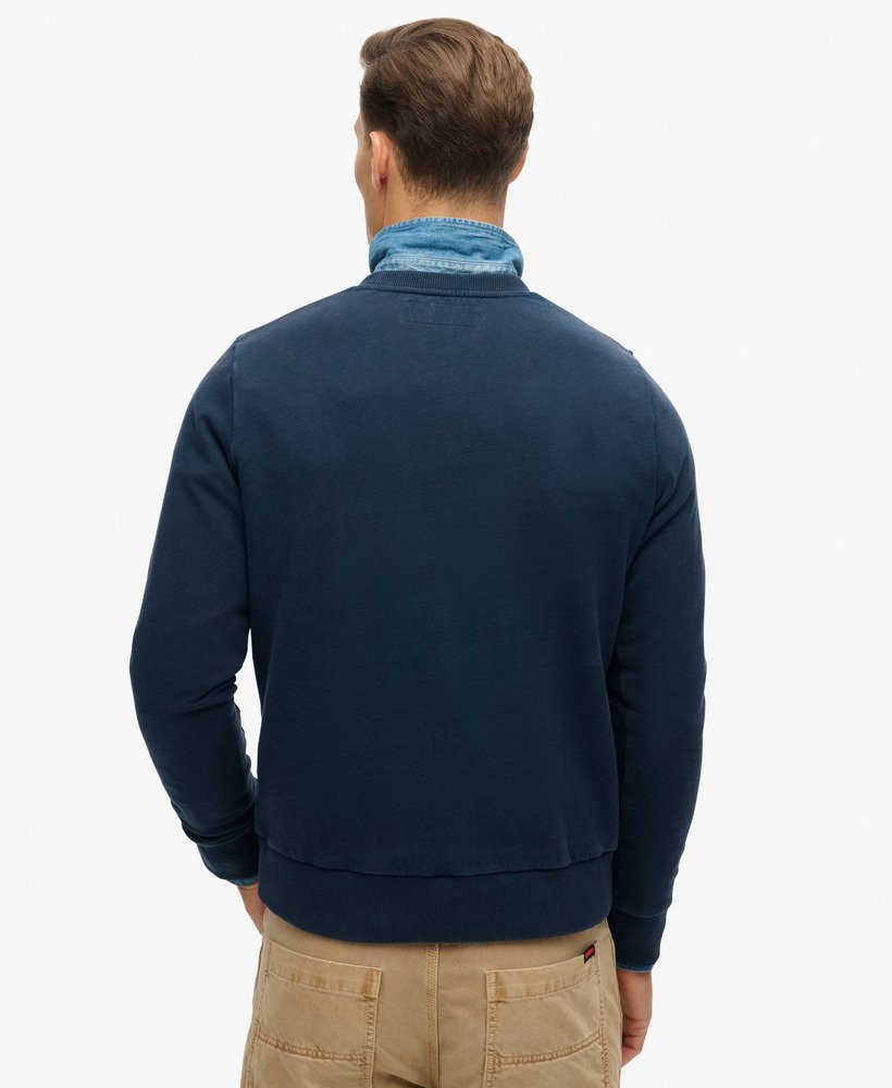 sportieve bedrukte sweater in eclipse navy