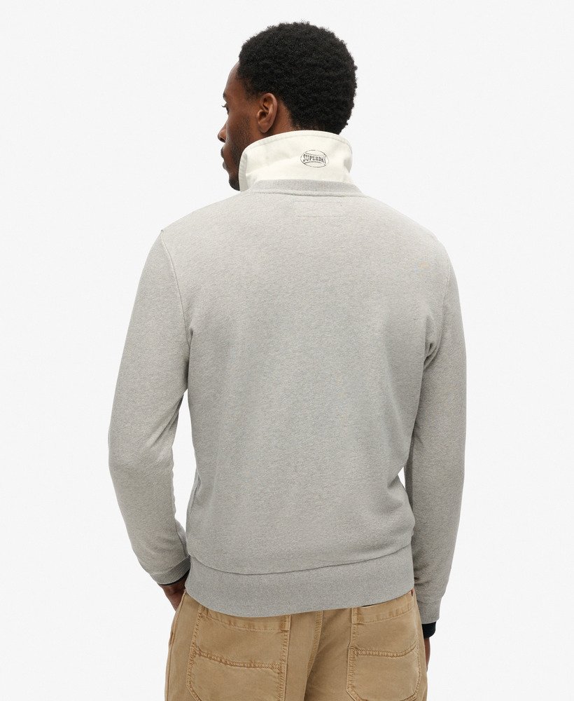 sportieve bedrukte sweater in sportief grijs gemêleerd