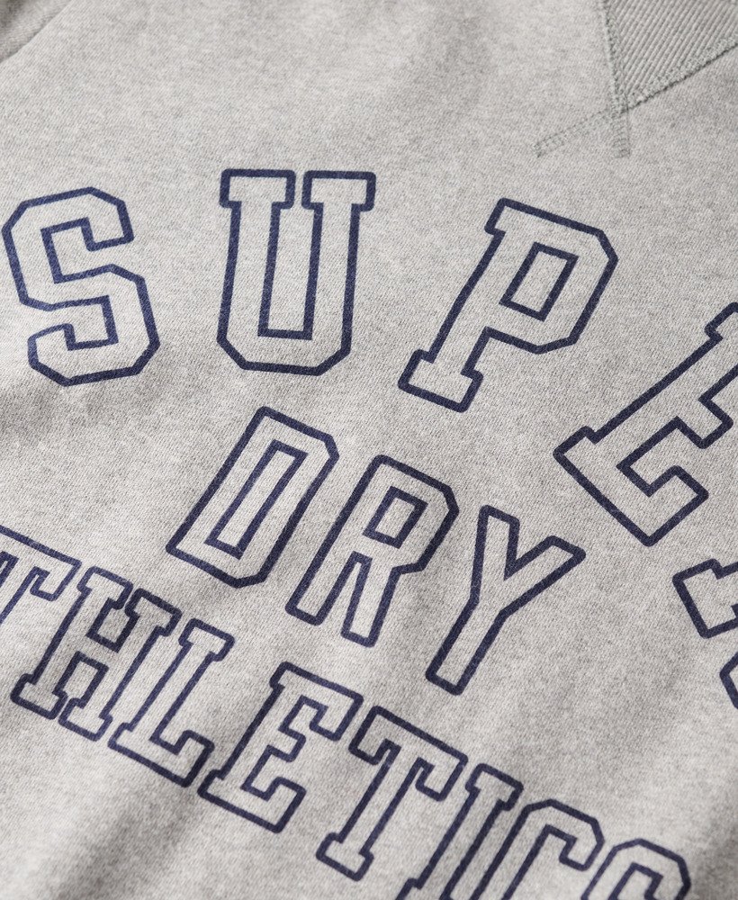 sportieve bedrukte sweater in sportief grijs gemêleerd