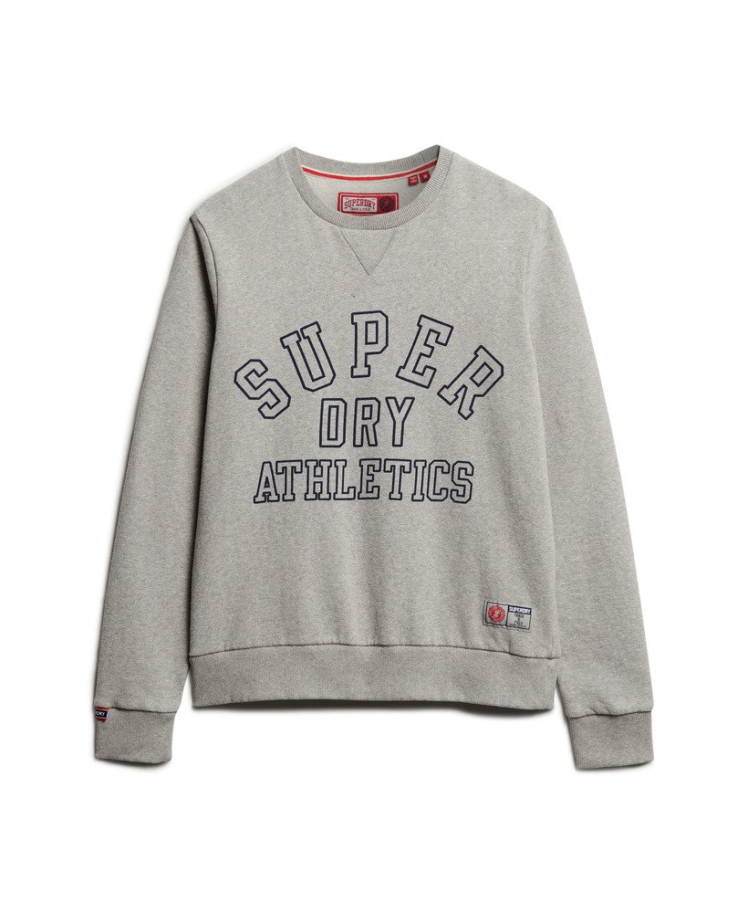 sportieve bedrukte sweater in sportief grijs gemêleerd