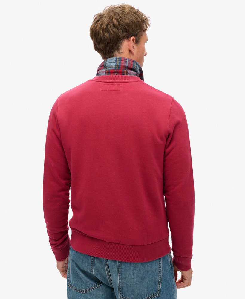 sportieve bedrukte sweater in bordeauxrood
