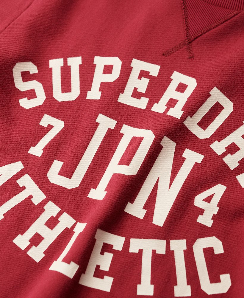 sportieve bedrukte sweater in bordeauxrood