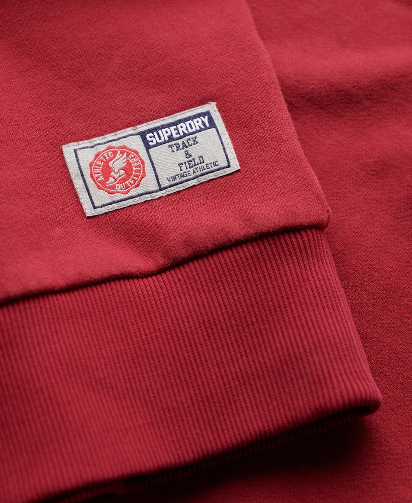 sportieve bedrukte sweater in bordeauxrood