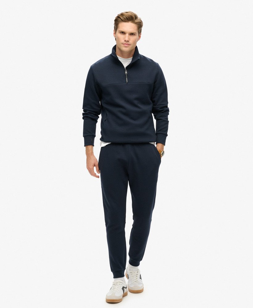 tech loose half zip sweatshirt in diepblauw